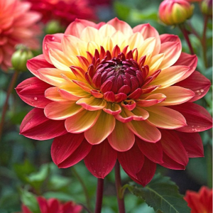 Георгин Оникс Найт купить по цене от 590р. в интернет-магазине «Посадика» с доставкой почтой в в Сосенскийе и по всей России – [изображение №1].